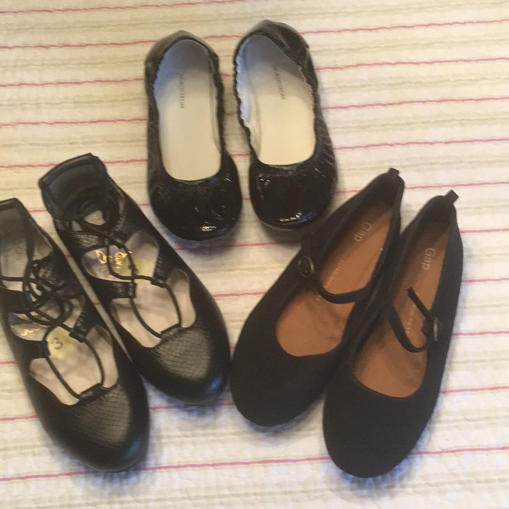 THREE pr. Girls ballet flats Sz. 3 NWOT! Nordstrom